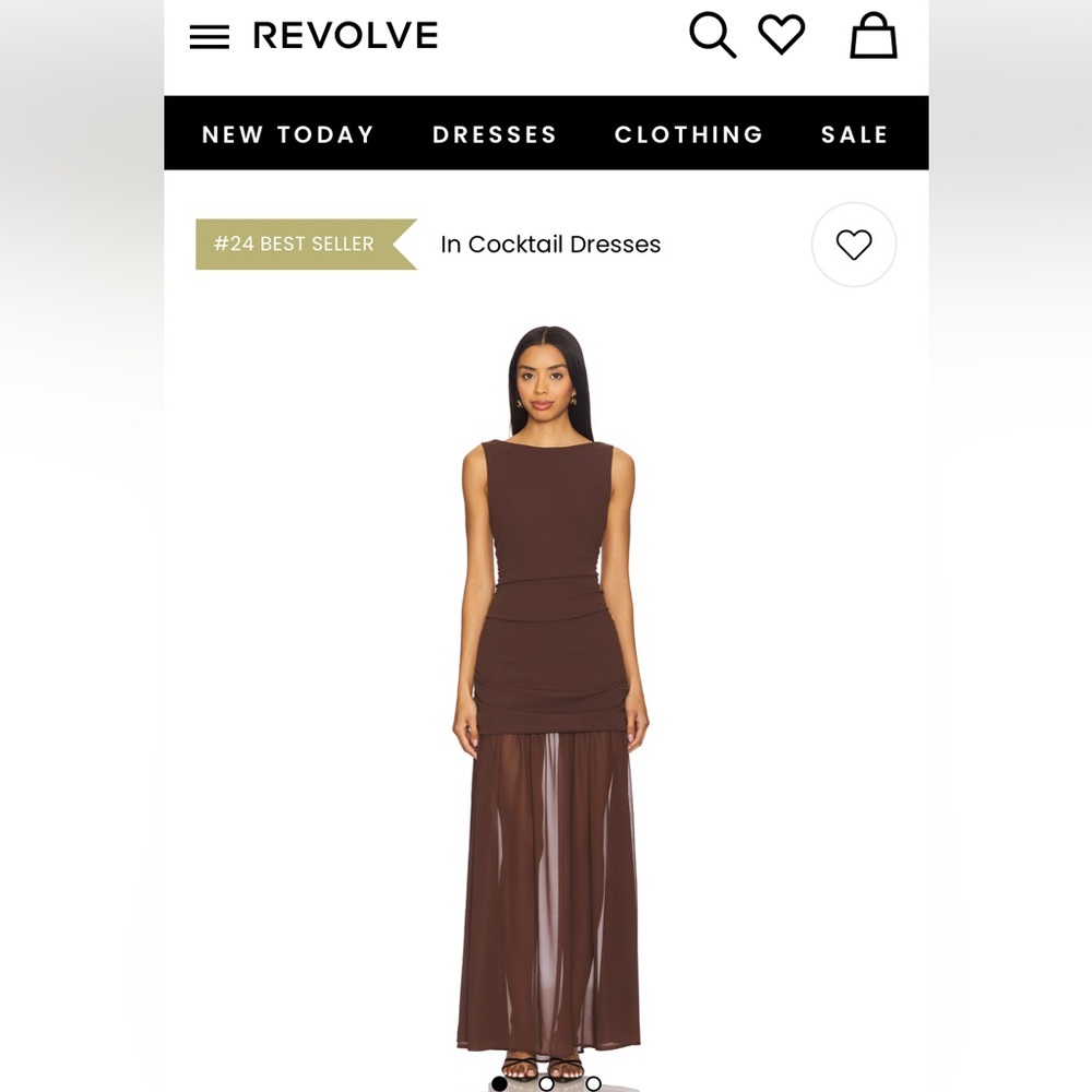 NWT Show Me Your MuMu Brown Aria Maxi Dress